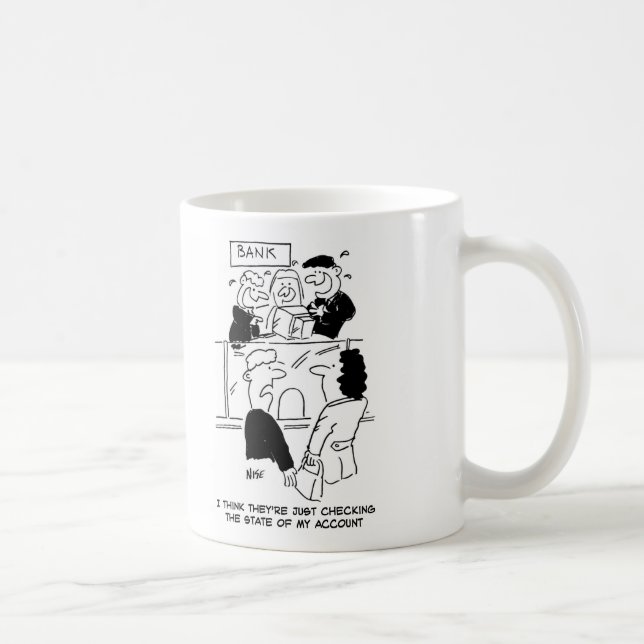 Banking. Checking the state of a bank account Coffee Mug (Right)