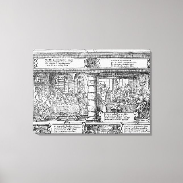 Banking Scene Canvas Print (Front)