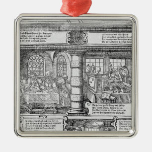 Banking Scene Metal Tree Decoration