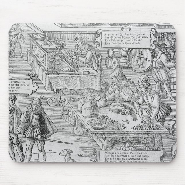 Banking Scene Mouse Mat (Front)