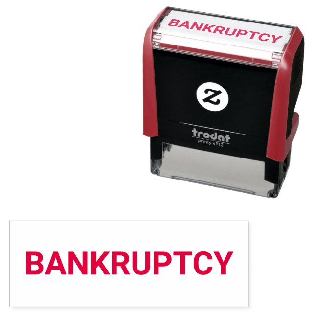 BANKRUPTCY Business Default Red  Self-inking Stamp (In Situ)