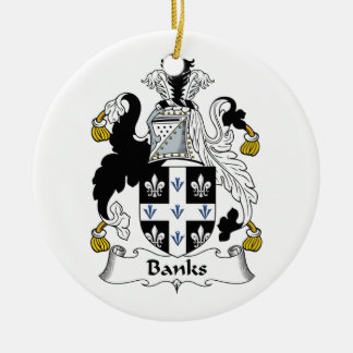 Banks Family Crest Ceramic Tree Decoration