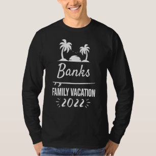Banks Family Vacation Tropical Group Trip Beach T-Shirt