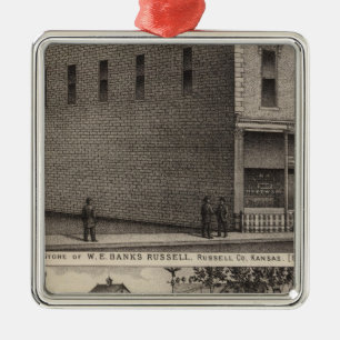 Banks Hardware, Russell Bank, Kansas Metal Tree Decoration