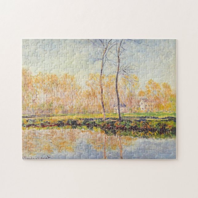 Banks of River Epte at Giverny Monet Fine Art Jigsaw Puzzle (Horizontal)