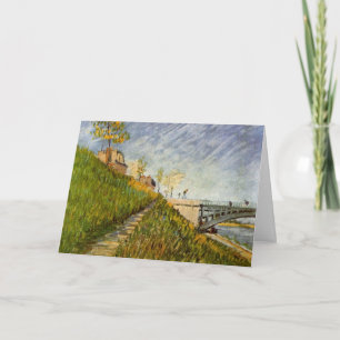 Banks of Seine, Pont de Clichy by Vincent van Gogh Card