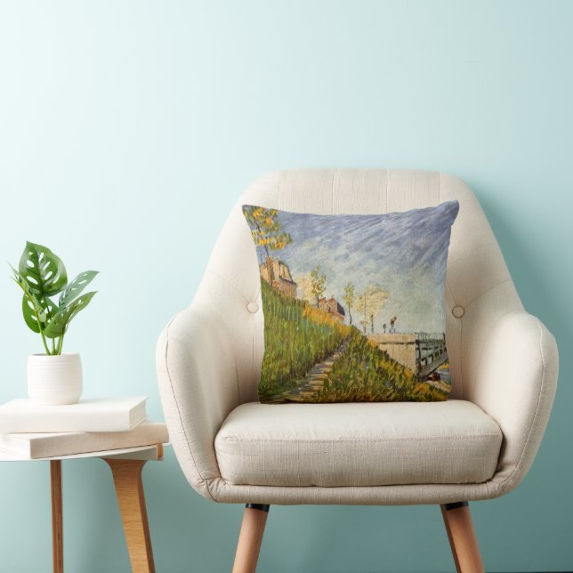 Banks of Seine, Pont de Clichy by Vincent van Gogh Cushion (Chair)