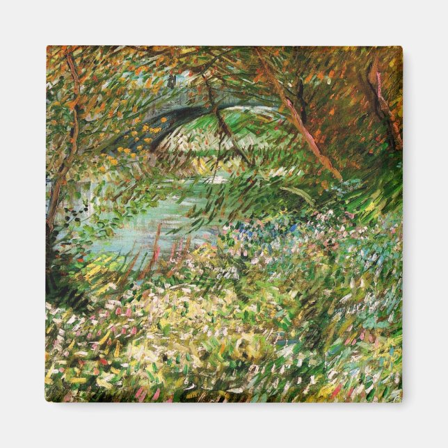 Banks of Seine, Pont de Clichy by Vincent van Gogh Magnet (Front)