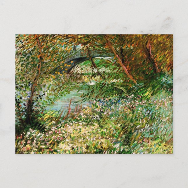 Banks of Seine, Pont de Clichy by Vincent van Gogh Postcard (Front)