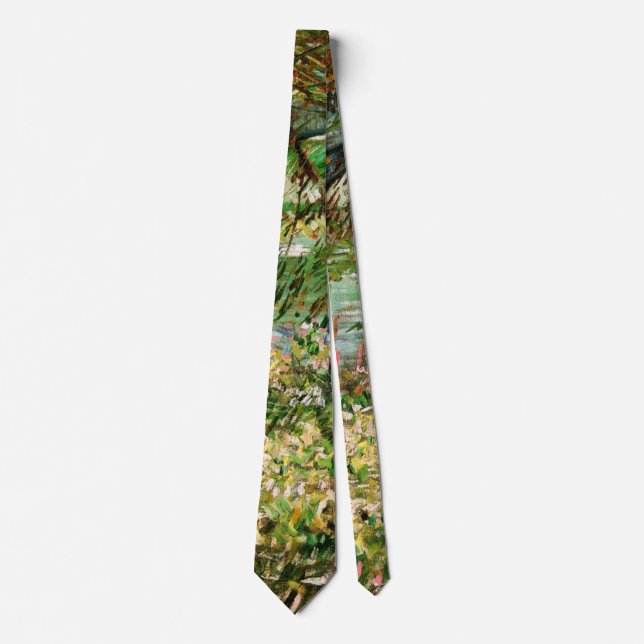 Banks of Seine, Pont de Clichy by Vincent van Gogh Tie (Front)