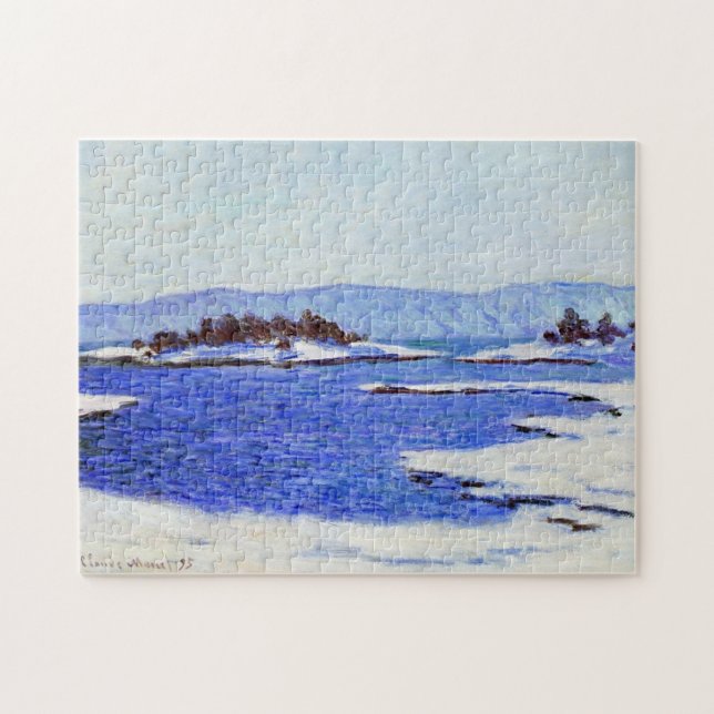 Banks of the Fjord at Christiania Monet Fine Art Jigsaw Puzzle (Horizontal)