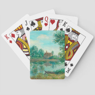 Banks of the Loing in Saint-Mammès Alfred Sisley Playing Cards