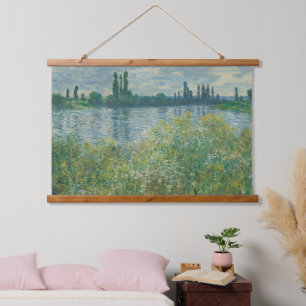 Banks of the Seine by Claude Monet Hanging Tapestry