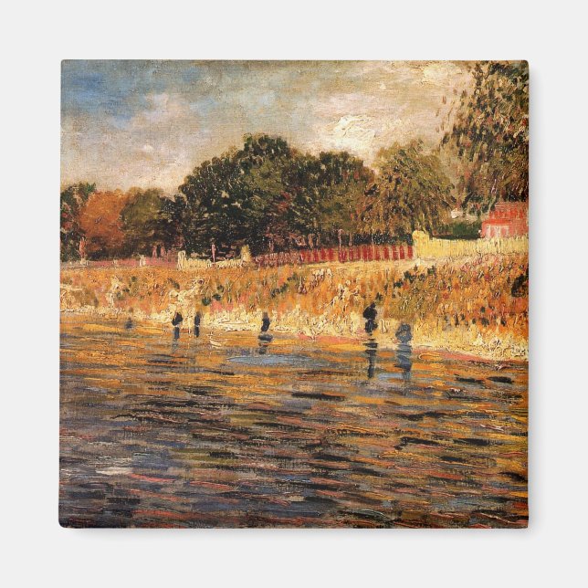 Banks of the Seine by Vincent van Gogh Magnet (Front)