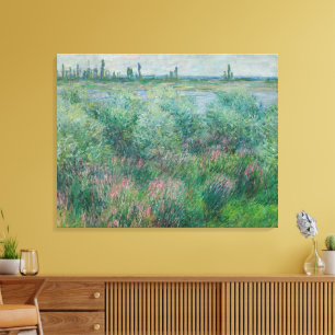 Banks of the Seine near Vétheuil, Monet 1881 Canvas Print