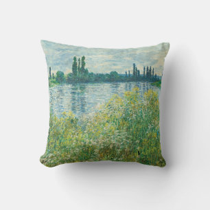 Banks of the Seine River by Monet Cushion