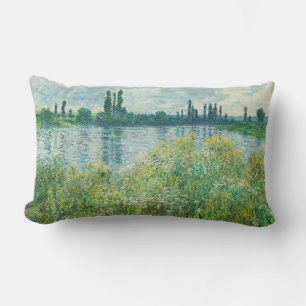Banks of the Seine River by Monet Lumbar Cushion