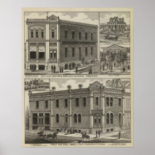 Banks, Residence, Hull House, Smith Centre, Kansas Poster