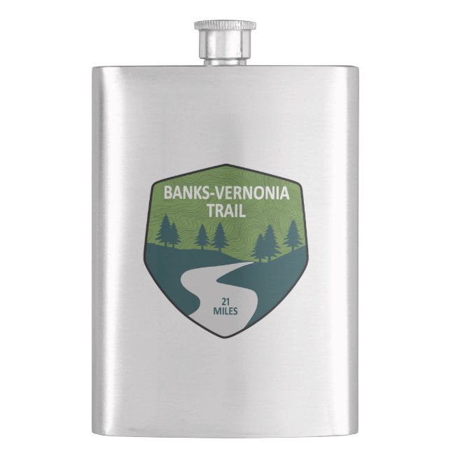 Banks-Vernonia Trail Hip Flask (Front)