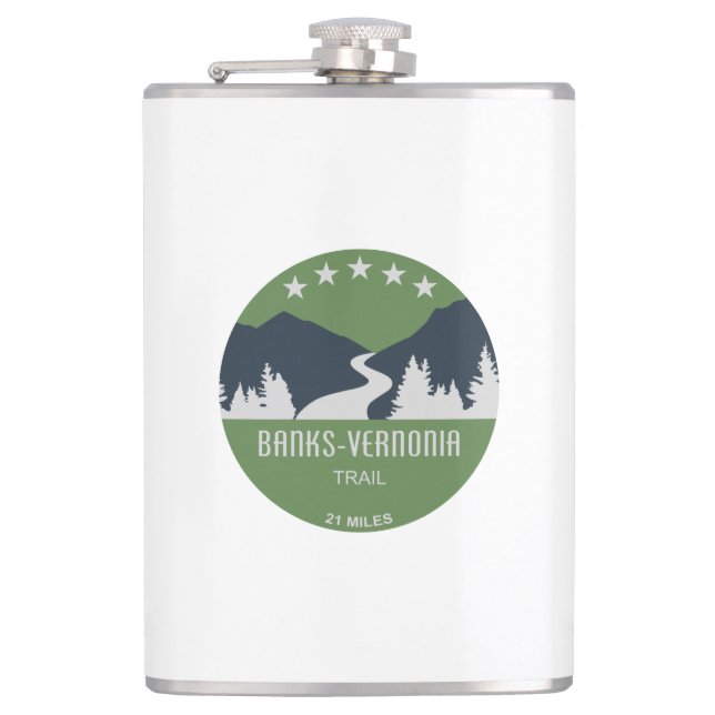 Banks-Vernonia Trail Hip Flask (Front)