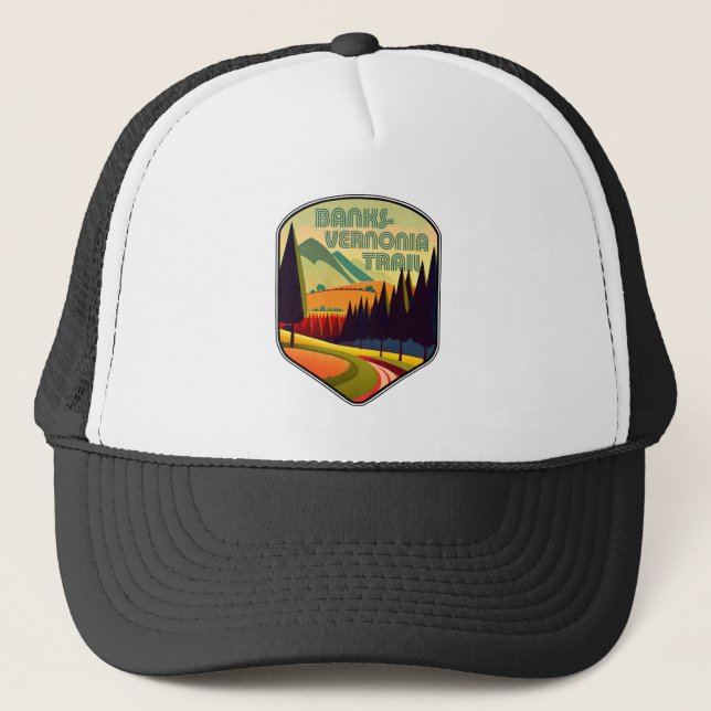 Banks-Vernonia Trail Oregon Colours Trucker Hat (Front)