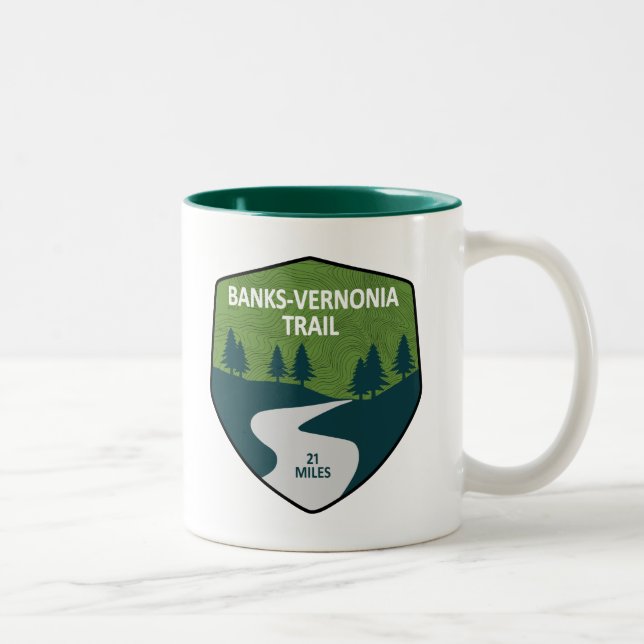 Banks-Vernonia Trail Two-Tone Coffee Mug (Right)