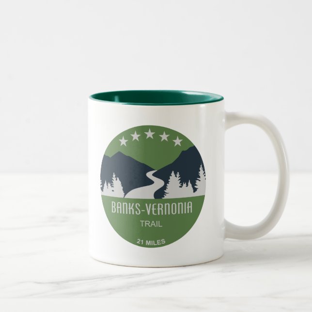 Banks-Vernonia Trail Two-Tone Coffee Mug (Right)