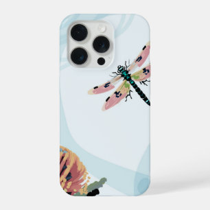 Banksia Flower Dragonfly Art iPhone 15 Pro Case
