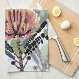 Banksia Flower Dragonfly Art Tea Towel