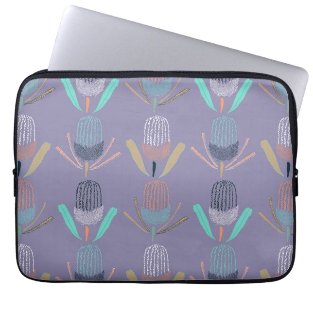 Banksia Lilac Laptop Sleeve (Front)