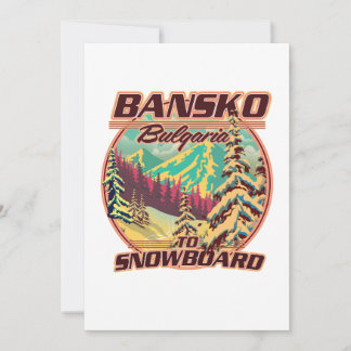 Bankso Bulgaria to Snowboard logo Invitation