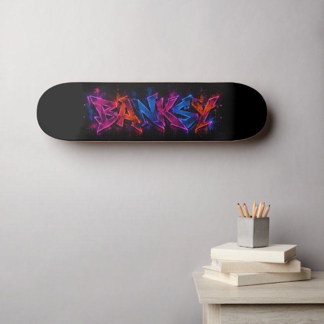 Banksy Art Skateboard (Wall Art (Horz))