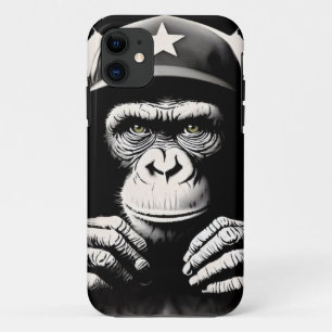 Banksy DJ Monkey Gorilla Chimp Art Print iPhone 11 Case