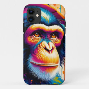 Banksy DJ Monkey Gorilla Chimp Art Print iPhone 11 Case