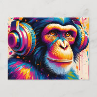 Banksy DJ Monkey Gorilla Chimp Art Print