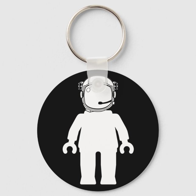 Banksy Style Astronaut Minifig Key Ring (Front)