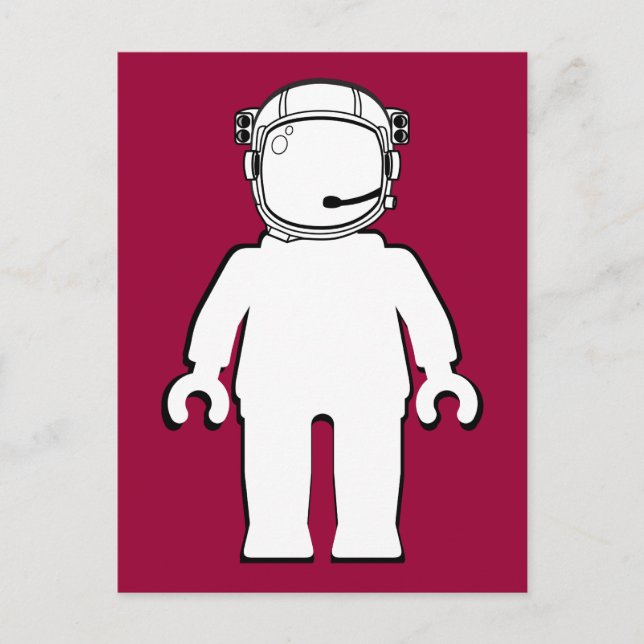 Banksy Style Astronaut Minifig Postcard (Front)