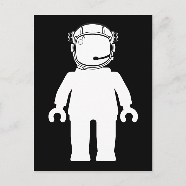 Banksy Style Astronaut Minifig Postcard (Front)
