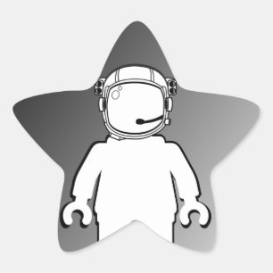 Banksy Style Astronaut Minifig Star Sticker