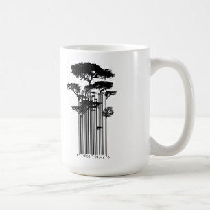 Banksy Style Barcode Trees illustration Coffee Mug