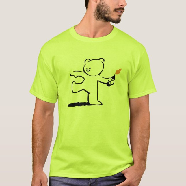 Banksy Teddy Bomber T-Shirt (Front)