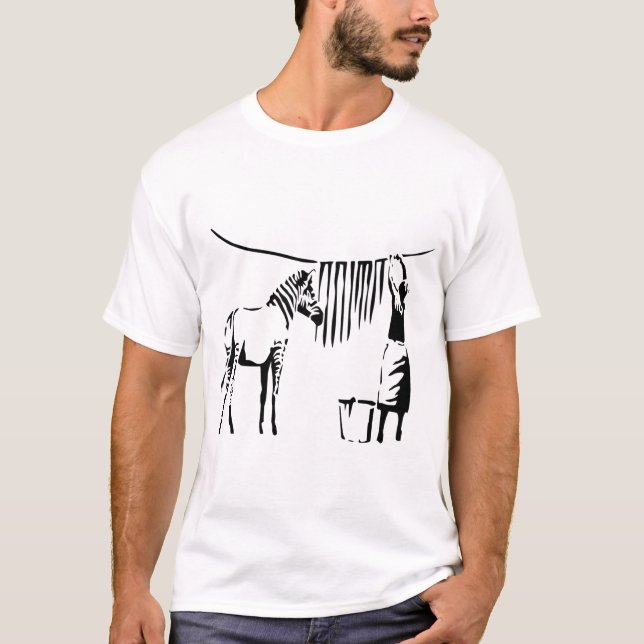 Banksy Zebra  T-Shirt (Front)