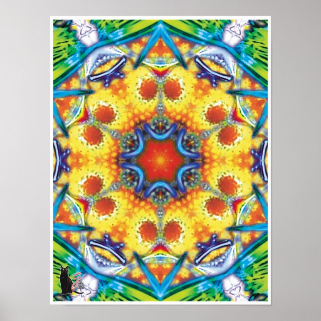 Bannapuddin Kinetic Collage Kaleidoscope Poster (Front)