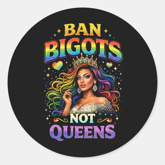 Banned Bigots Classic Round Sticker (Front)
