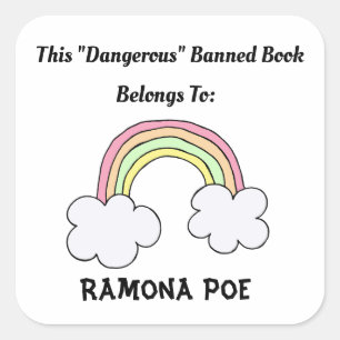Banned Book Rainbow Book Label