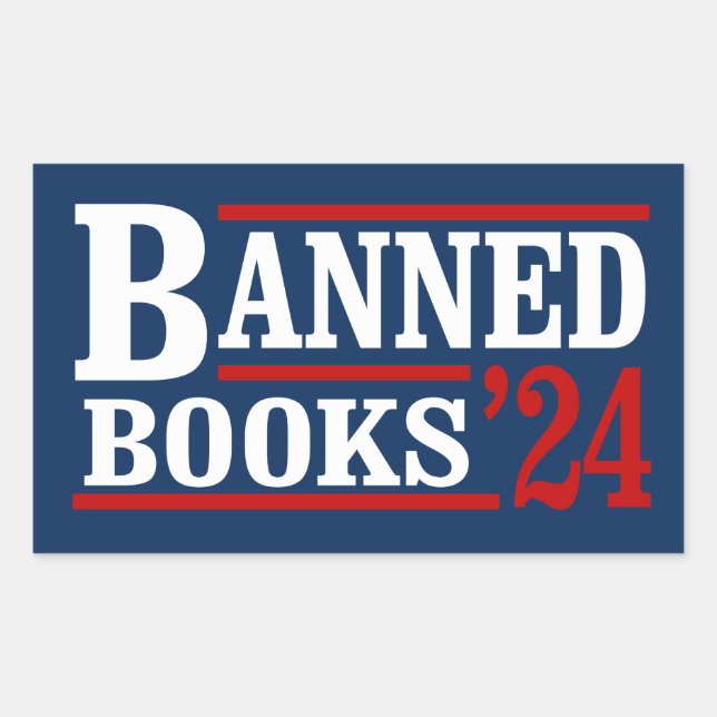 Banned Books 2024 Rectangular Sticker (Front)