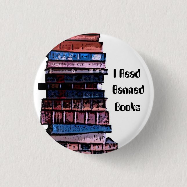 banned books 3 cm round badge (Front)
