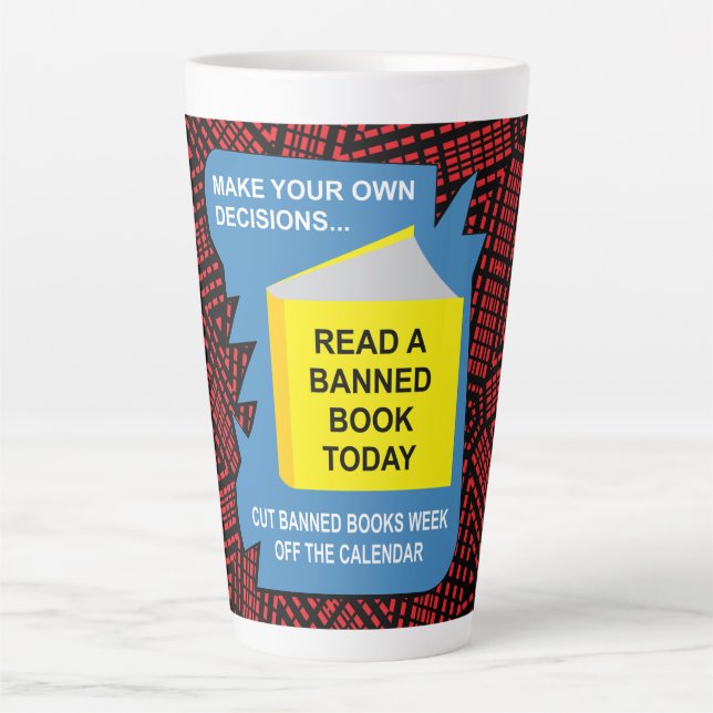 Banned Books Book Latte Mug (Front)