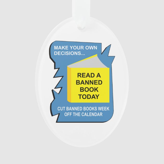 Banned Books Book Ornament (Front)