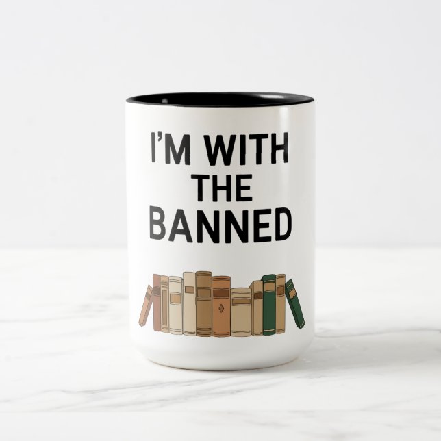 Banned Books Mug I'm With The Banned Books (Center)